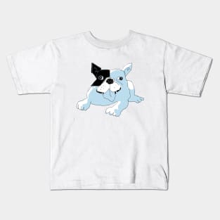 French bulldog (blue) Kids T-Shirt